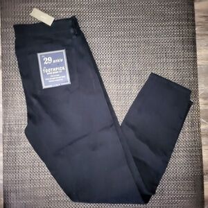 J. CREW Ladies Mid Rise Stretchy Toothpick Jean in New Black Size 29